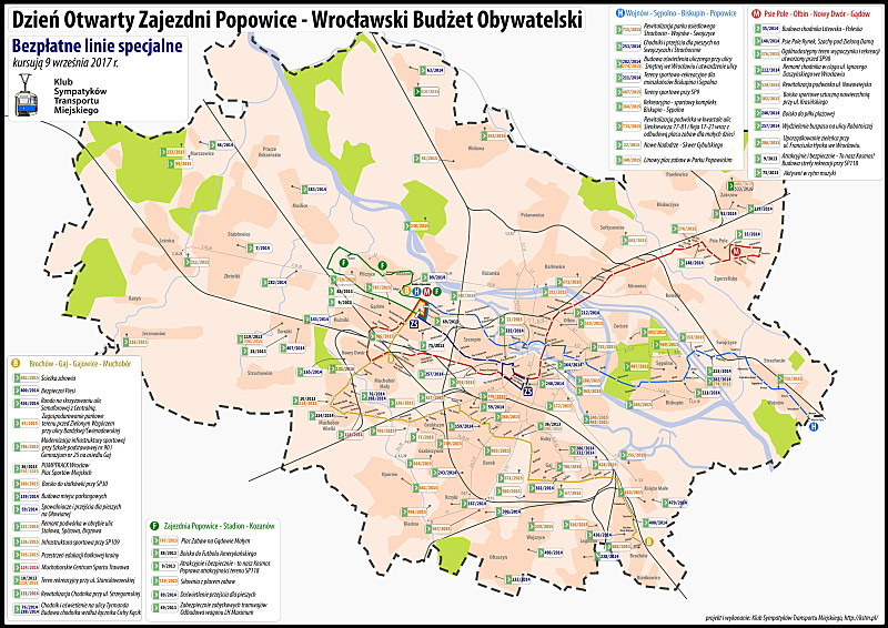 Linie specjalne na 9 września 2017